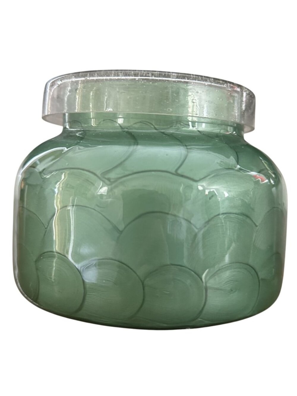 Capri Blue Empty Candle Jar 19oz Green Capiz with Glass Lid Anthropologie DIY